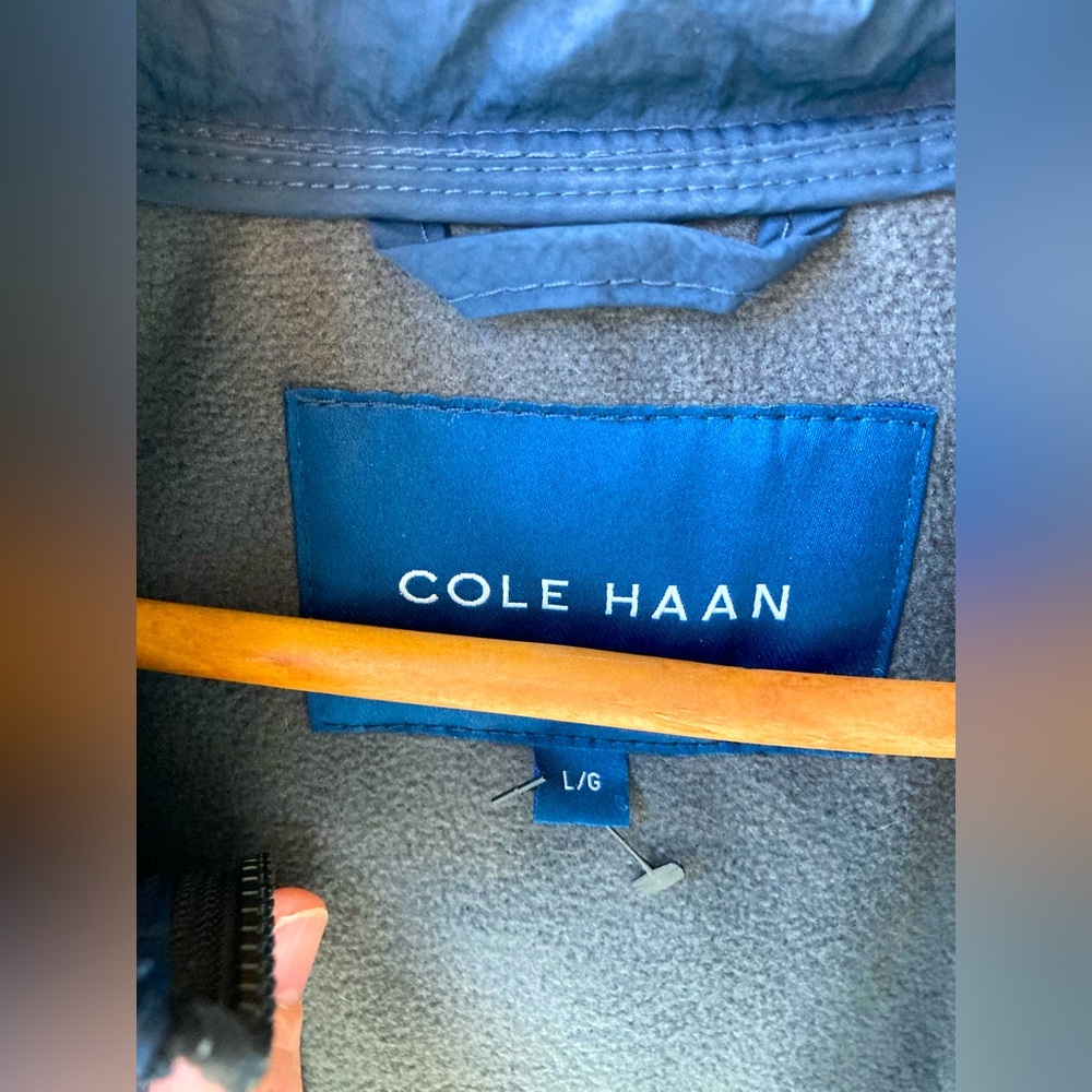 Cole Haan Light Weight Mens Jacket Navy Blue - Picture 4 of 6